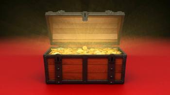 Treasure Chest, gold coins. Motion Background - Videoblocks