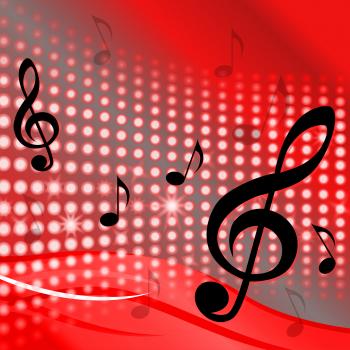 Treble Clef Background Shows Music Notes And Composer Tone