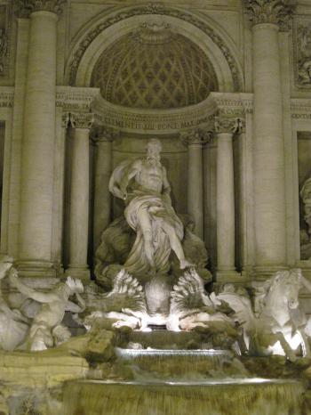 Trevi fountain in Rome at night