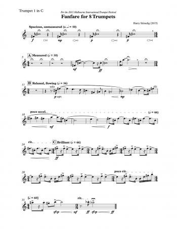 Fanfare for 8 Trumpets by Sdraulig, Harry | qPress