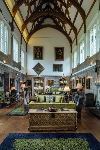 Stunning interior design of the Great Tudor Hall at Fawsley Hall ...