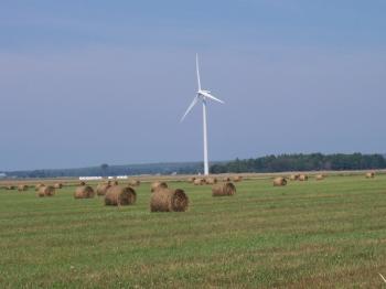 Turbine in a farmers field