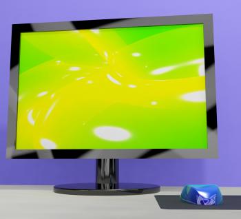 TV Monitor Representing High Definition Television Or HDTV