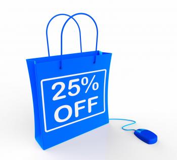 Twenty-five Percent Off Bag Shows 25 Reductions in Price