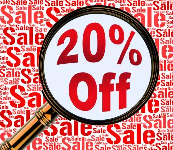 Twenty Percent Off Means Discount Closeout And Offers