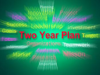 Two Year Plan Brainstorm Displays Planning For Next 2 Years