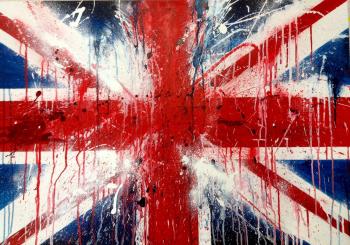 Saatchi Art: Bleeding British flag Painting by Sansò - ART