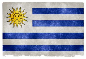 Uruguay Grunge Flag