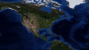 USA - United States of America lights from space day- night zoom ...