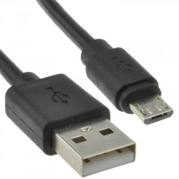USB A To MICRO B Shielded FAST CHARGE Cable 0.5m 50cm Lead BLACK ...