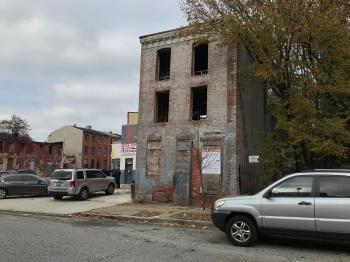 Vacant buildings, 1214-1228 Hollins Street, Baltimore, MD 21223