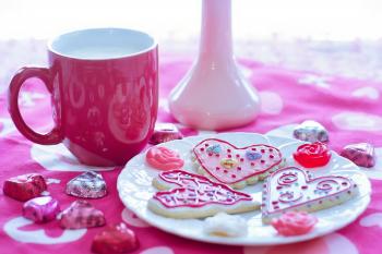 Valentine's Day Milk and Cookies