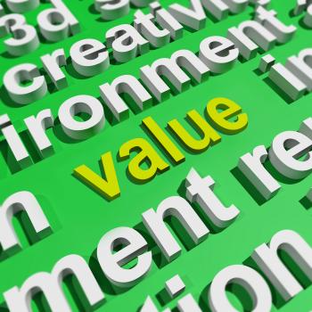 Value In Word Cloud Shows Worth Importance Or Significance