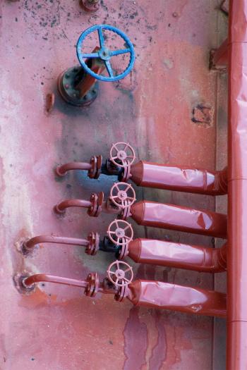Valves and Pipeline from Tank