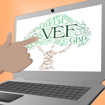 Vef Currency Indicates Venezuela Bolivars And Exchange