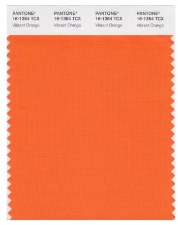 Pantone Smart 16-1364 TCX Color Swatch Card | Vibrant Orange ...