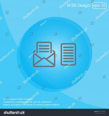 Web Line Icon View Post Message Stock Vector 451709281 - Shutterstock