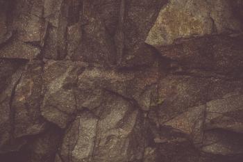 Vintage Basalt Rock Wall
