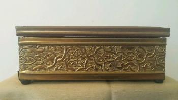 Vintage Box, English Horse, FOX HUNT Scene, Wood & Brass, Box ...