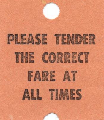 Vintage Fare Ticket - Beige