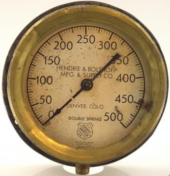 Vintage Ashcroft Pressure Gauge Hendrie & Bolthoff Mining Tools