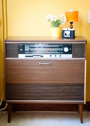Vintage retro radio interior