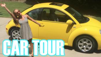 What's in My Car?! || YELLOW VW BEETLE CAR TOUR! - YouTube