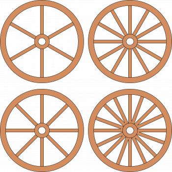 Clipart - Cart or Wagon Wheels