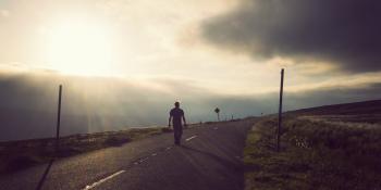o-MAN-WALK-ROAD-SUNSET-facebook | Born Realist
