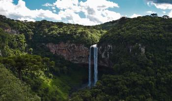 Waterfalls on Cliff