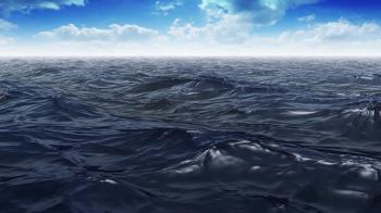 Blue Wavy Ocean Scene With Clouds Motion Background - Videoblocks