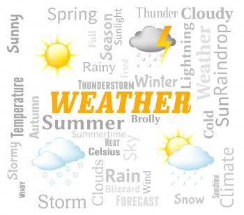 Weather Forecast Indicates Meteorological Conditions And Forecasting