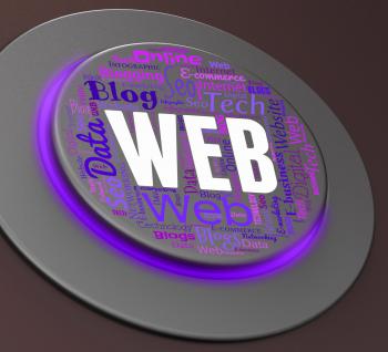 Web Button Shows Websites Online And Control