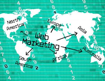 Web Marketing Means Online Promotion And Selling