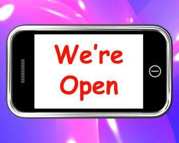 Were Open On Phone Shows New Store Launch