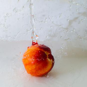 Wet peach
