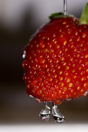 Wet strawberry