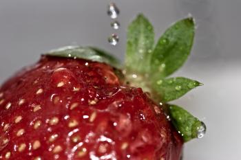 Wet strawberry