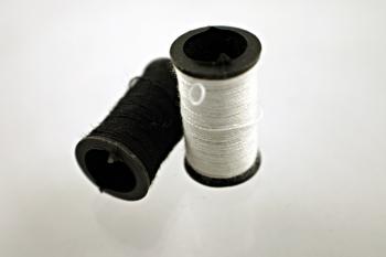 White and black thread