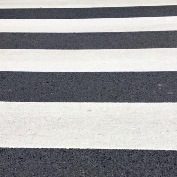 White and Gray Pedestrian Line