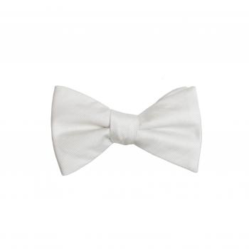 Solid White Bow Tie (Pre-tied) (Wall Street) - SprezzaBox