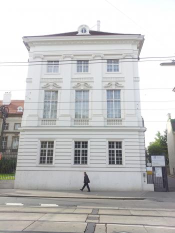 File:White building on white background, plus pedestrian.jpg ...