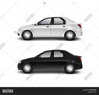 Blank Black White Car Design Mockup Image & Photo | Bigstock