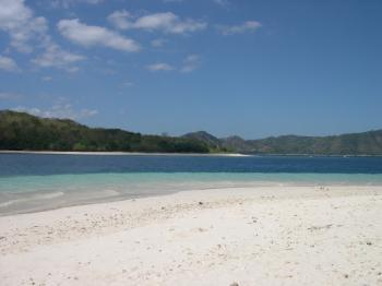 White sand beach at Gili Islands Lombok Indonesia