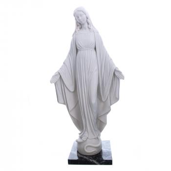 White Miraculous Mary Marble Statue 13" | The Catholic Company