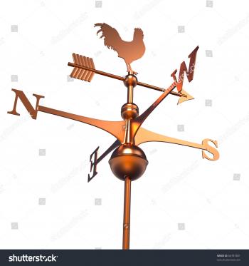 Weather Vane Isolated Over White 3d Stock Illustration 66787801 ...
