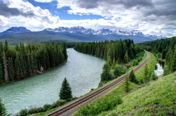 Railway through wild nature / 2560 x 1699 / Landscape / Photography ...