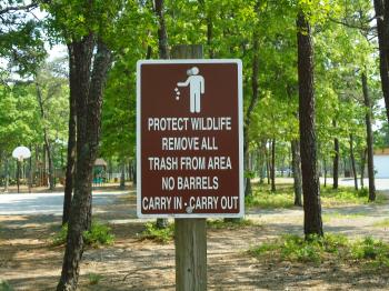 Wildlife Sign at Park
