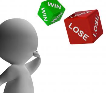 Win Lose Dice Shows Gambling
