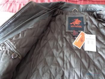 Winchester Leather Coat Jacket Distressed Lined... for sale
